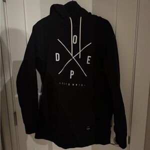 Dope Yeti Hooded pullover jacket , black size Medium